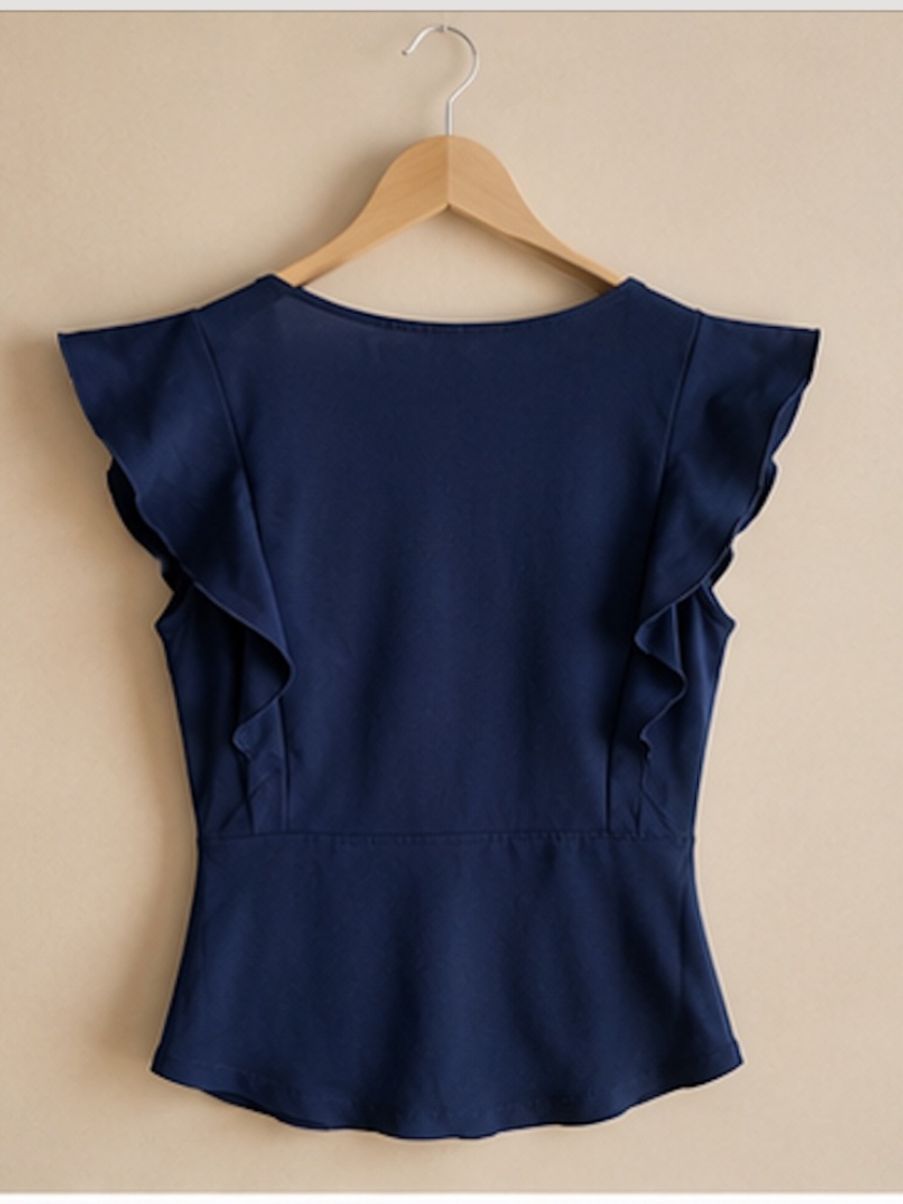 Dynamite Navy Blue Ruffle Top XS ✨ - Picture 4 of 8